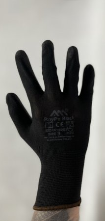 Czarne rękawiczki robocze