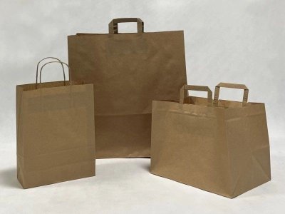 Torby papierowe klockowe z uchem