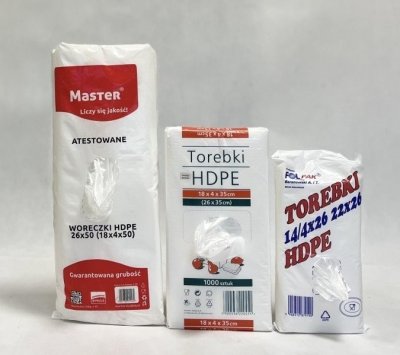 Woreczki HDPE typu śniadaniowe